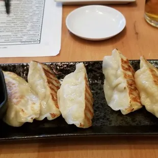 Pork gyoza. $7