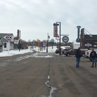 Down the main street