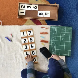 Montessori work cycle: Math