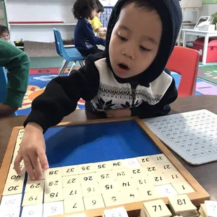 Montessori work cycle: Math