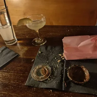 Empty bag of delicious cinnamon sugar with Nutella dipping sauce!