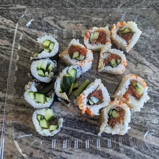 Poorly rolled sushi.