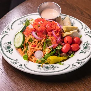 a salad on a plate