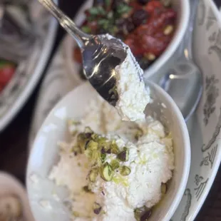 The Mozzarella Presentation with crostini.