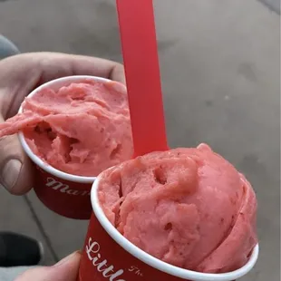 Strawberry lemonade sorbet