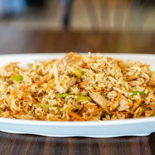 a plate of fried rice