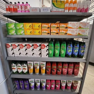 a variety of juices and drinks