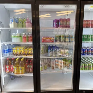 Drink selection during week one of business. They&apos;ve stocked Royal Tru Orange since then!