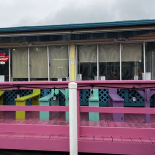 Patio dining (just not today in the rain)