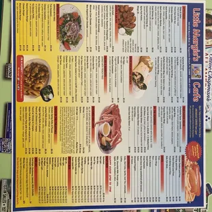 the menu