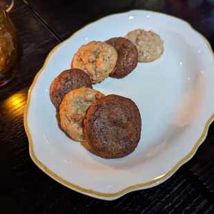 a plate of cookies on a table
