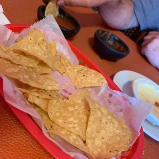 Chips and salsa and cheese !!