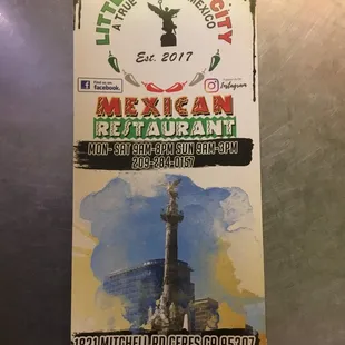 Here's our number to call and place an order. Also with our location!