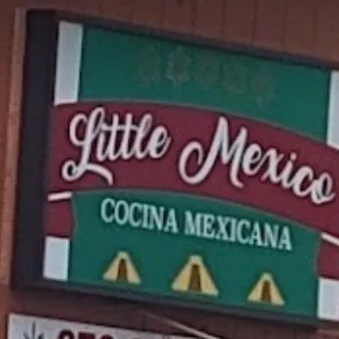 Sign outside