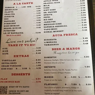 Little Mexico menu
