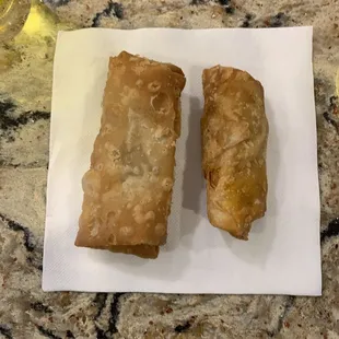 Little Mexico&apos;s mini chimi on the left and the unnamed other restaurants mini chimi on the right.