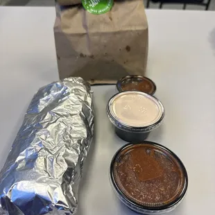 Bean burrito (to go)