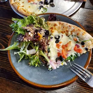 Pizza and Salad how can you go wrong