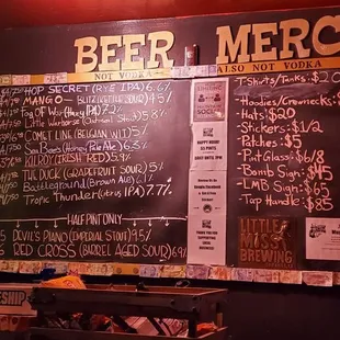 Beer and Merch Board