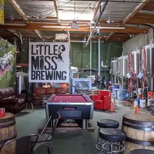 the inside of a brewery