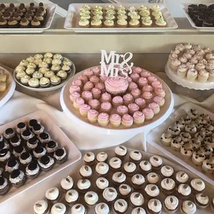 Wedding cupcakes for a new Mr. &amp; Mrs.!