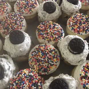 Cookies &amp; Cream and Vanilla with LOTS of sprinkles!