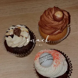 left Seasalt Chocolate Caramel right Buoy Buckeye bottom Red Sox Red Velvet