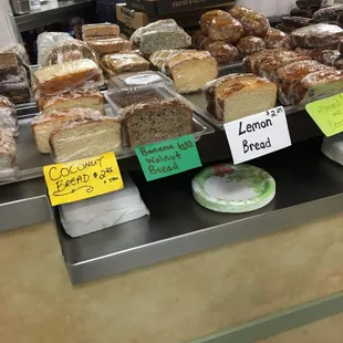 a variety of baked goods