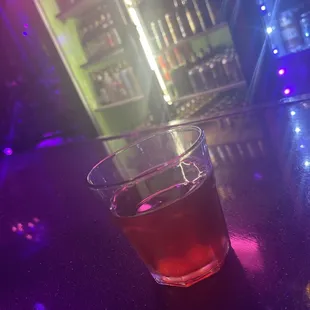 a shot of a drink