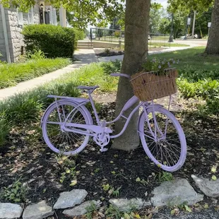 It's a purple bicycle!