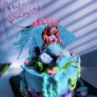 Little mermaid inspired cake