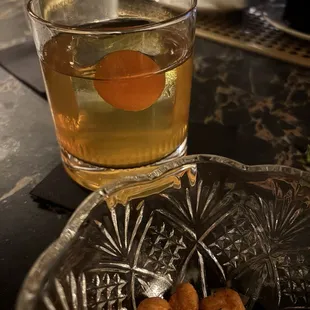 Silver Screen Old Fashioned and complimentary corn nuts!