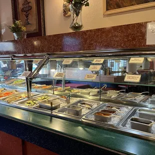 The salad and dessert bar