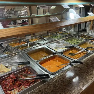 Lunch buffet spread