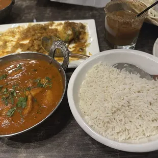 Extra spicy Chicken Vindaloo and Basmati Rice
