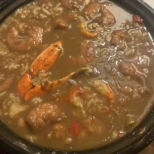 New Orleans Seafood Gumbo. Good sized portion and lots of seafood.