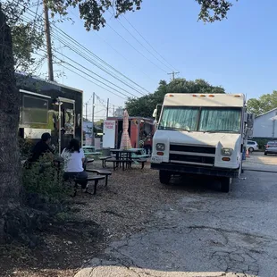 The food truck park on entering