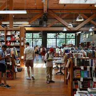 people in a book store