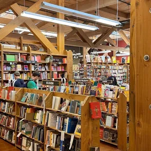 the inside of a book store