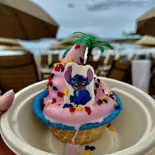 Stitch Dole Whip Fresh Fruit Sundae