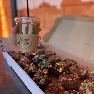 Coffee &amp; Mini Donuts Served Daily.