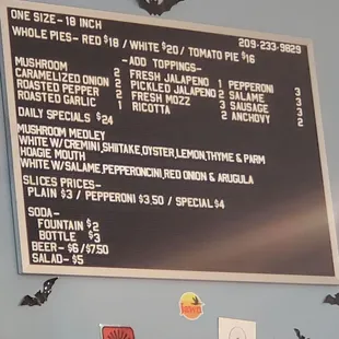 the price of the pizza