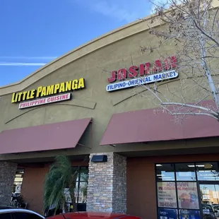 the front of the restaurant