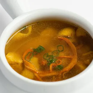 Farm Chicken Soup with Warm Grass