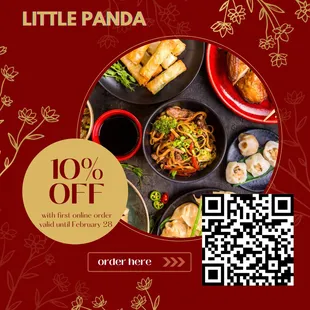 Come and enjoy:
 first online order 10% off.
 valid until February 28.