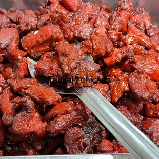 a spoon full of meat