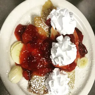 Strawberry banana crepes