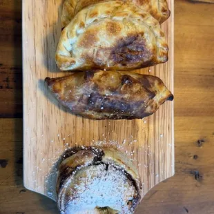 Chicken, lamb and guava empanadas