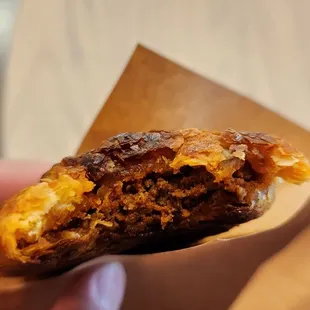 Spicy beef toasted