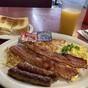 Combo plate breakfast. $9.50. Yum.